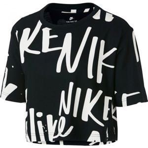 Nike W NSW TEE NIKE AOP CROP černá L - Dámské tričko