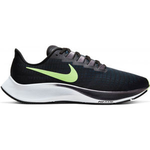 Nike AIR ZOOM PEGASUS 37 Pánská běžecká obuv, Tmavě modrá,Černá,Světle zelená,Bílá, velikost 41