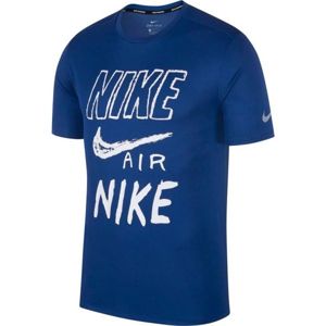 Nike BRTHE RUN TOP SS GX modrá M - Pánské tričko