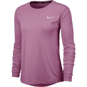 Nike MILER TOP LS růžová S - Dámské běžecké triko