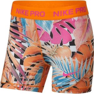 Nike NP SHORT BOY AOP1 Dívčí sportovní šortky, oranžová, velikost S