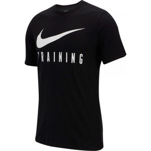 Nike DRY TEE NIKE TRAIN M Pánské tričko, Černá,Bílá, velikost