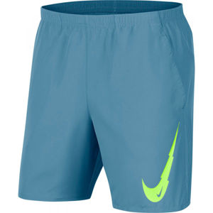 Nike RUNNING SHORTS Pánské běžecké šortky, Modrá,Reflexní neon, velikost L