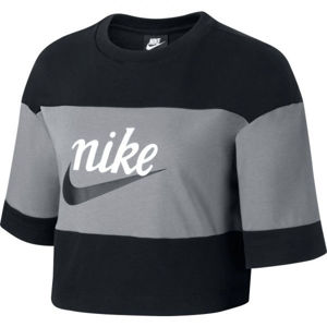 Nike NSW VRSTY TOP SS W šedá L - Dámské tričko