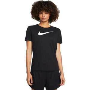 Nike NK DF TEE SWOOSH Dámské tričko, černá, velikost L