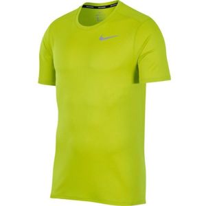 Nike DRI FIT BREATHE RUN TOP SS zelená M - Pánské běžecké tričko