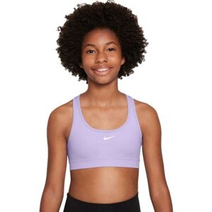 Nike DRI-FIT SWOOSH Dívčí sportovní podprsenka, fialová, velikost
