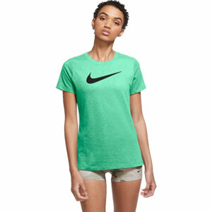 Nike DRY TEE DFC CREW Dámské tréninkové tričko, Zelená,Černá, velikost