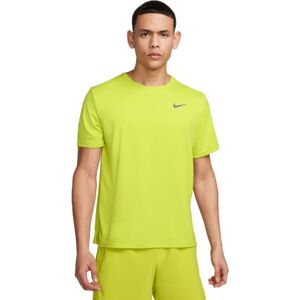 Nike NK DF UV MILER SS Pánské tréninkové tričko, reflexní neon, velikost M