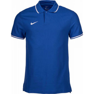 Nike POLO TM CLUB19 SS M modrá L - Pánské polotričko
