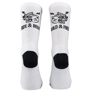 Northwave RIDE & BEER Pánské cyklo ponožky, bílá, veľkosť 36-39