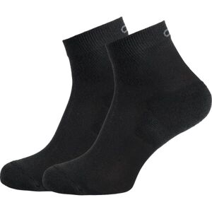 Odlo SOCKS ACTIVE QUARTER 2 PACK Unisex ponožky, černá, velikost 39-41