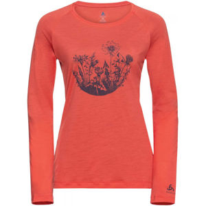 Odlo WOMEN'S T-SHIRT CREW NECK L/S CONCORD oranžová L - Dámské tričko
