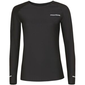 PROGRESS SKINNER LS Pánské lepené sportovní triko, černá, velikost S