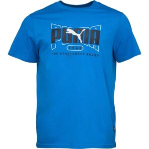 Puma GRAPHICS EXECUTION TEE Pánské tričko, modrá, veľkosť M