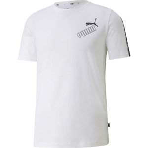 Puma AMPLIFIED TEE Pánské triko, Bílá,Černá, velikost XXL