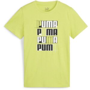 Puma ESSENTIALS + LOGO LAB TEE B Chlapecké triko, světle zelená, veľkosť 128