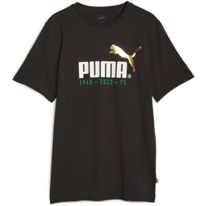 Puma LOGO CELEBRATION TEE Pánské triko, černá, veľkosť S