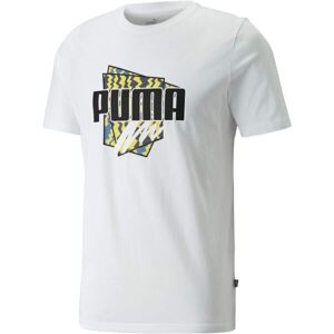 Puma SUMMER GRAPHIC TEE Pánské triko, bílá, veľkosť XL