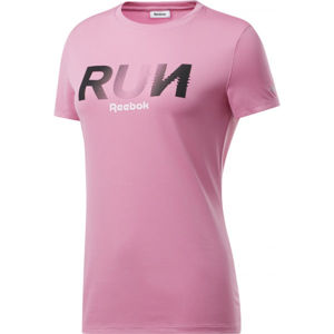 Reebok RE GRAPHIC TEE růžová XL - Dámské triko