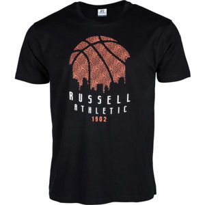 Russell Athletic B BALL SKY LINE S/S CREWNECK TEE SHIRT černá XXL - Pánské tričko