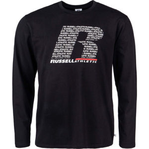 Russell Athletic L/S CREWNECK TEE SHIRT Pánské tričko, Černá,Tmavě modrá, velikost