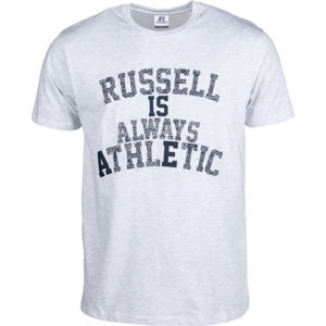 Russell Athletic RA MOTTO S/S CREWNECK TEE SHIRT šedá XXL - Pánské tričko