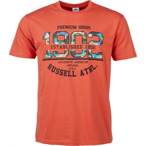 Russell Athletic S/S CREWNECK TEE SHIRT Oranžová XL - Pánské tričko
