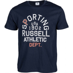Russell Athletic SPORTING S/S CREWNECK TEE SHIRT tmavě modrá XL - Pánské tričko