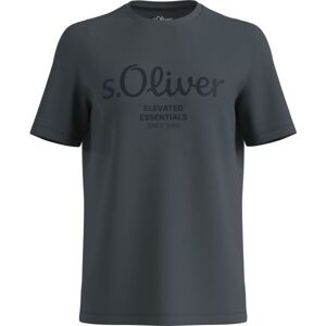 s.Oliver LOGO T-NOOS Pánské tričko, tmavě šedá, velikost XXXL