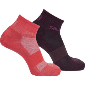 Salomon EVASION 2-PACK růžová L - Unisex ponožky