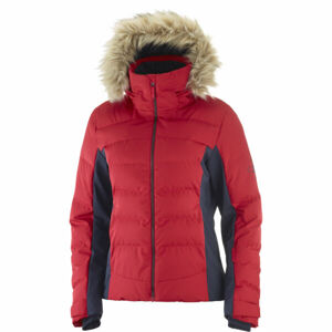 Salomon STORMCOZY JACKET W Dámská lyžařská bunda, červená, velikost