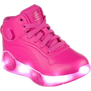 Skechers S-LIGHTS REMIX Dětská vycházková obuv, růžová, velikost 33