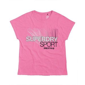 Superdry CORE SPLIT BACK TEE Dámské tričko, růžová, velikost 8