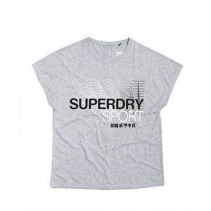 Superdry CORE SPLIT BACK TEE Dámské tričko, šedá, velikost M