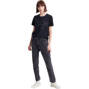 Superdry RO GLITTER EMBOSS ENTRY TEE Dámské tričko, černá, velikost 8