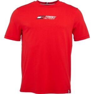 Tommy Hilfiger ESSENTIAL BIG LOGO TEE Pánské tričko, červená, velikost S