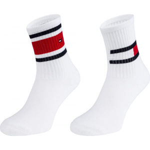 Tommy Hilfiger KIDS FLAG 2P Dětské ponožky, bílá, velikost 39/42