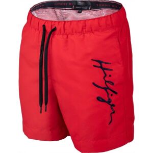 Tommy Hilfiger LOGO-S-MEDIUM DRAWSTRING Pánské plavecké šortky, červená, velikost XL