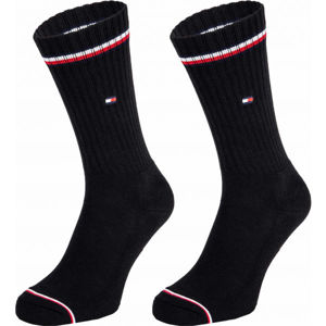 Tommy Hilfiger MEN ICONIC SOCK 2P Pánské ponožky, černá, veľkosť 39-42