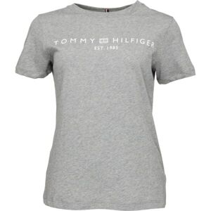 Tommy Hilfiger LOGO CREW NECK Dámské triko, šedá, velikost XS