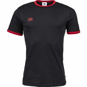 Umbro RINGER TEE Pánské triko, Černá,Červená, velikost XL