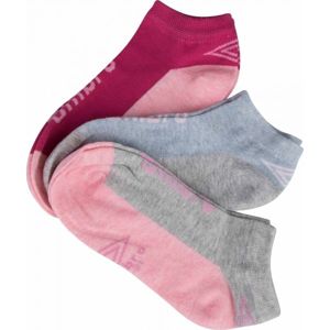 Umbro LOW LINER JUNIORS 3P Dětské ponožky, růžová, velikost 28-31