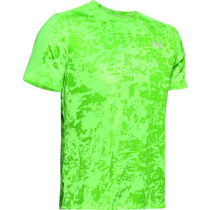 Under Armour SPEED STRIDE PRINTED SS zelená S - Pánské běžecké tričko