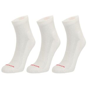 Wilson QUARTER HALF TERRY 3PP Ponožky, bílá, velikost