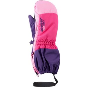 Ziener LEVI AS KIDS Dětské lyžařské rukavice, růžová, veľkosť 3.5